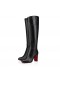 Christian Louboutin Loo Szendrődi V., 85 Mm-Es Csizma Borjú Bőr Fekete Christian Louboutin Cipő