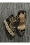 Christian Louboutin Pira kicsit ryad 110 mm-es Karikával Nappa Selyem Leopard