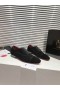 Christian Louboutin Greggyrocks Oxford Cipő, Fekete Bársony
