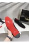 Christian Louboutin Greggyrocks Oxford Cipő, Fekete Bársony