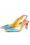 Christian Louboutin Dögös Csaj Parittya Szivattyúk 70 mm Specchio Bőr Multicolor