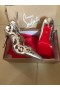 Christian Louboutin Impera Szivattyúk Lasercut Fém Bőr Ezüst