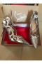 Christian Louboutin Impera Szivattyúk Lasercut Fém Bőr Ezüst