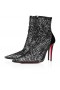 Christian Louboutin Kate Max Zsákmány Háló Strass 100 Mm Négyzetes Háló, Valamint Bőröv Fekete