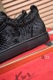 Christian Louboutin Louis Junior Orlato Cipők Bársony Folyó Kristály Fekete