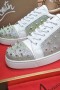 Christian Louboutin Louis Junior PI Verzió Strass Cipők CL Fehér Cipő
