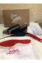 Christian Louboutin Louis Junior Spike Alacsony Top Női Cipők, Bőr, de Veau Velúr Fekete