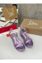 Christian Louboutin Pyraclou 60 Mm Espadrilles Színjátszó Bőr Lila
