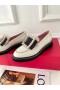 Roger Vivier Viv' Rangers Szem Strass Naplopók Fehér Bőr
