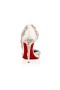 Christian Louboutin Szivattyúk Brodirize 100mm Verzió Elefántcsont Szatén