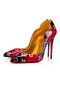 Christian Louboutin Szivattyúk Dögös Csaj 100 mm Multi/lin Sárga Szabadalom
