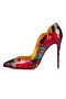 Christian Louboutin Szivattyúk Dögös Csaj 100 mm Multi/lin Sárga Szabadalom