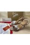 Christian Louboutin Szandál Umberta 100 mm Feve/lin Feve Velúr Bőr