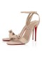 Christian Louboutin Szandál Umberta 100 mm Feve/lin Feve Velúr Bőr