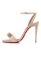 Christian Louboutin Szandál Umberta 100 mm Feve/lin Feve Velúr Bőr