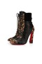 Christian Louboutin Spikita Zsákmány Dakita 100 mm-es, Barna/fekete/ant Arany Borjú Cipő