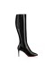 Christian Louboutin Magas Boot Eloise szendrődi v., 85 mm-es Fekete Borjú