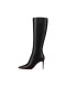 Christian Louboutin Magas Boot Kate szendrődi v., 85 mm-es Fekete Borjú