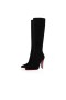 Christian Louboutin Magas Boot Kate szendrődi v., 85 mm, Fekete Velúr Veau
