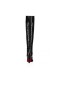 Christian Louboutin Magas Boot Slimini szendrődi v., 85 mm-es Fekete Borjú