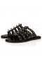 Christian Louboutin Charja Mules Waxed Calf Leather Black