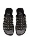 Christian Louboutin Charja Mules Waxed Calf Leather Black