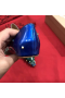 Christian Louboutin Degraspike Flats Spikes Patent Kid Leather Blue Green