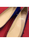 Christian Louboutin Degraspike Flats Spikes Patent Kid Leather Blue Purple