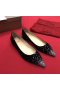 Christian Louboutin Gravitanita Ballet Flats Suede Strass Black