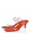 Christian Louboutin Just Nothing 55 Mm Mules Tpu And Pearlescent Patent Calf Leather Magma