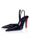 Christian Louboutin Kate Max O Sling 100 Mm Slingback Pumps Pearlescent Patent Calf Leather Zaffiro