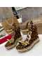 Christian Louboutin Pira kicsit ryad 110 mm-es Karikával Nappa Selyem Leopard
