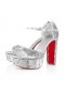 Christian Louboutin Sandaloo Mini Paillettes 130 Mm Strappy Sandals Crepe Satin And Sequins Version Silver