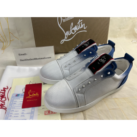 Christian Louboutin F. A. V. Fique Egy Vontade Slip-On, Cipők, Denim, Szálcsiszolt Hatás