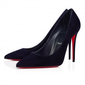 Christian Louboutin Kate Szivattyúk 100mm Veau Velúr Tinta Kék Christian Louboutin Áruház