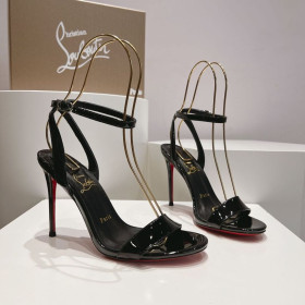 Christian Louboutin Loubigirl 100 mm-es Szandál bőröv Fekete