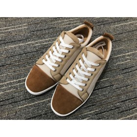 Christian Louboutin Louis Junior Orlato Cipők Velúr, illetve Szövet Barna