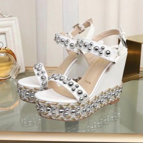Christian Louboutin Rondaclou Megszépült 120mm Ék Szandál CL Cipő