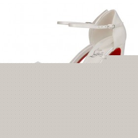 Christian Louboutin Sandaloo 130 Mm Pántos Szandál Krepp Szatén Elefántcsont