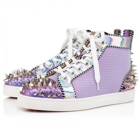 Christian Louboutin Lou Tüskék Verzió Lila Füst, Nylon