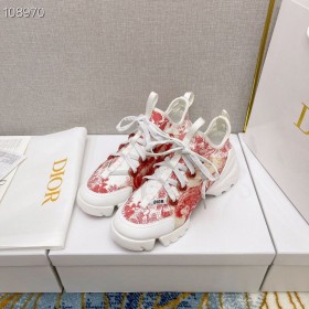 Dior D-csatlakoztassa Cipők Műszaki Szövet Piros Fehér