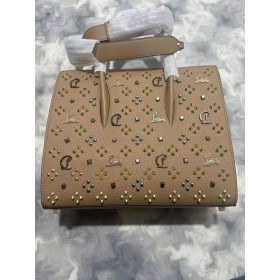 Christian Louboutin Paloma Közepes Felső Fogantyú Táska Borjú pedig Tüskék Loubinthesky Khaki