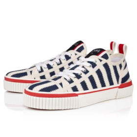 Christian Louboutin Pedro Junior Cipők Malha Nyomott Szövet, Kék