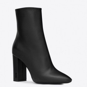 Saint Laurent Lou 95MM Boka Csizma Fekete Báránybőr Saint Laurent Cipő