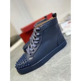 Christian Louboutin Louis Tüskék, Magas szárú CipÅk, Borjú BÅr sötétkék