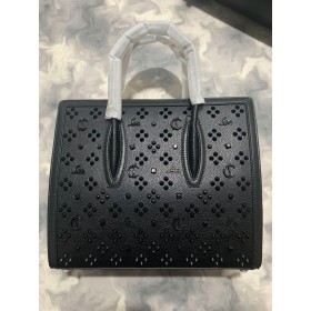 Christian Louboutin Paloma Közepes Felső Fogantyú Táska Borjú Pedig Tüskék Loubinthesky Fekete Christian Louboutin Táskák
