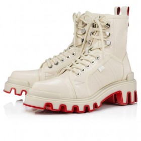 Christian Louboutin Panaroot Dune Csizma Bevont Canva Borjú Bőr Természetes Christian Louboutin Cipő