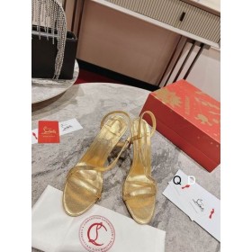 Christian Louboutin Rosalie 100 Mm-Es Szandál Színjátszó Bőr Fémes Arany