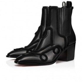 Christian Louboutin Rosalio 70 Mm-Es Csizma Borjú Bőr Fekete Christian Louboutin Cipő