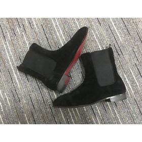 Christian Louboutin Sámson Orlato Chelsea Boots Suede Fekete CL Cipő